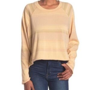 We the Free Baja Striped Long Sleeve Cropped Tee